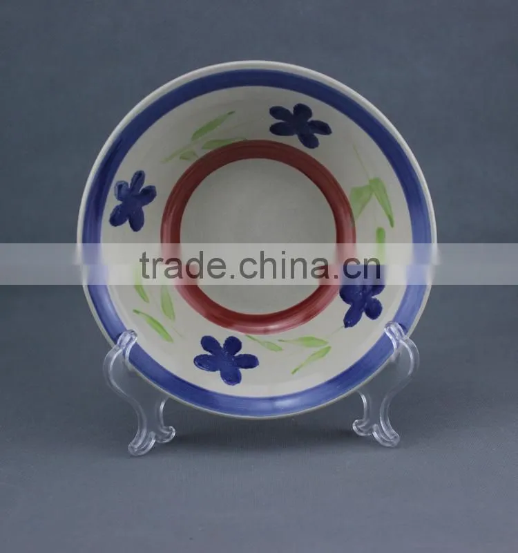 hand painted fruit plate, hand painted soup plate, hand painted dinner set