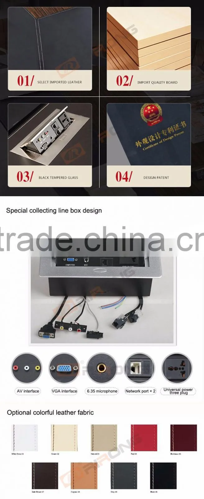China Modern New Design Luxury Meeting Table 3 Meter Office Conference Table