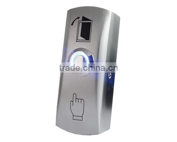 K4-C-LED 3A 36VDC Narrow Door Frame NO NC COM Zinc Alloy Push Button Reset Contact Swith LED Exit Button with Back Box