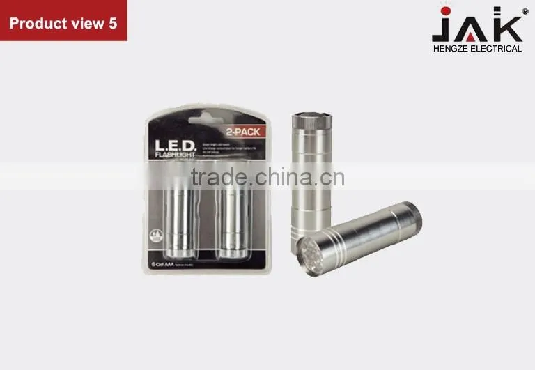 JAK HF1203 Shockproof 9 LED Aluminium Flashlight