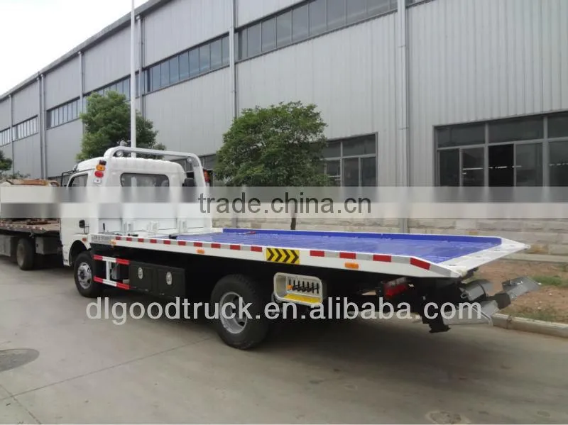 Dongfeng Duolika platform road wrecker truck for rescuing broken cars for sale