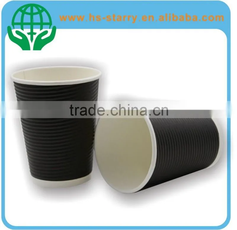2015 New Sale Printed Logo Black Paper Coffee Cup