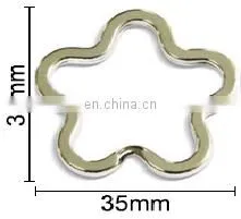 Finely Processed Stainless Steel Custom Shape Keychain Split Keyrings For Case