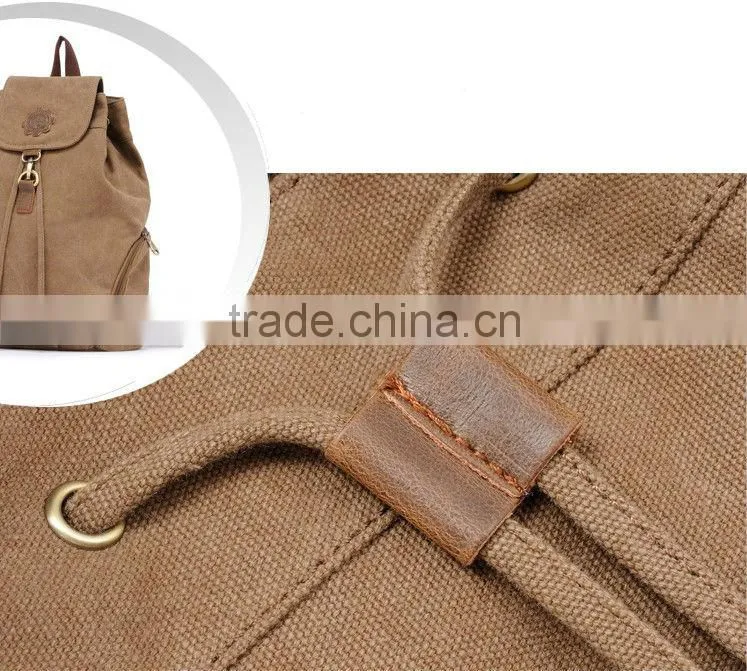 fashion canvas young backpack for ladies