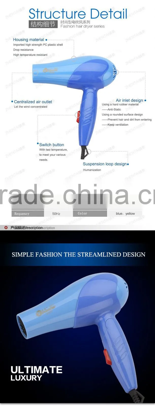 110V Foldable Hair Dryer,Wholesale Gift Hair Dryer, Cute Hair Dryer