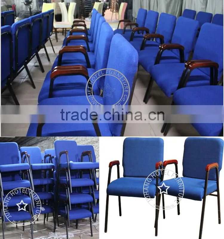 cheap and durable church chair with armrest