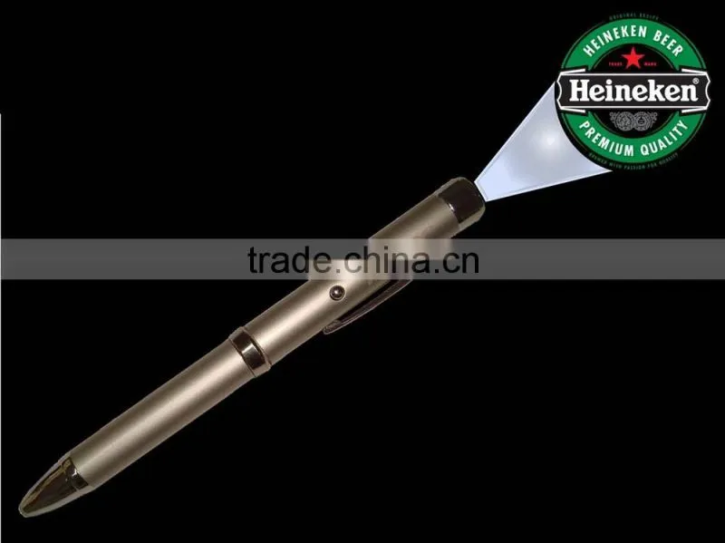 higher quality led metal projector pen,full metal custom logo pprojector ballpen,led ballpen for promotional gifts,led laser pen