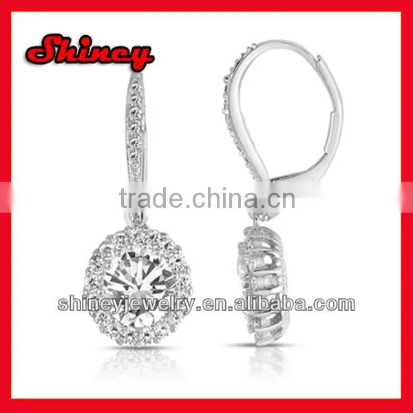 18k gold big XL earring for men,micro pave gold earring