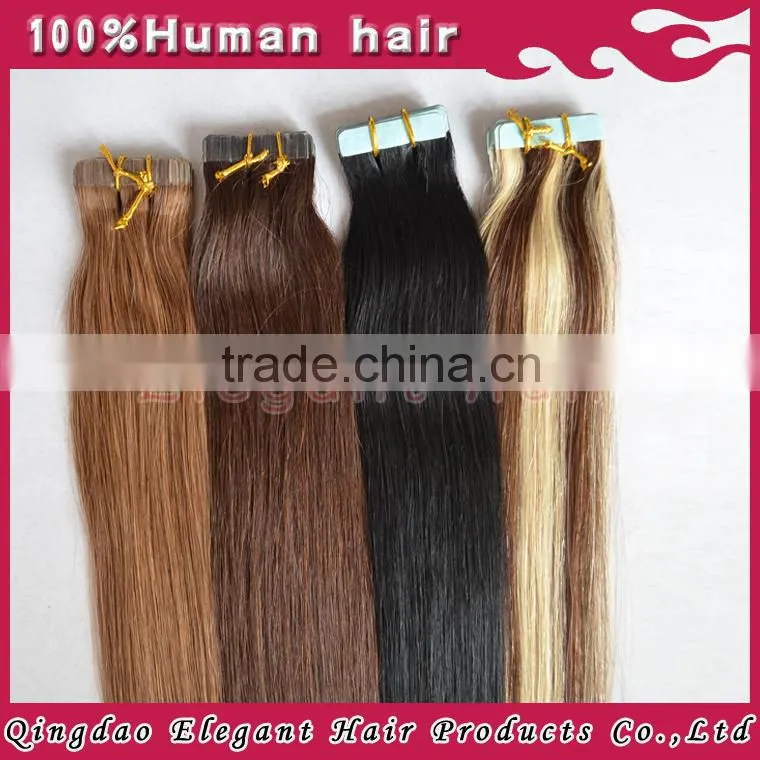 Best qulity wholesale seamless waterproof remy skin weft european virgin tape skin hair extensions