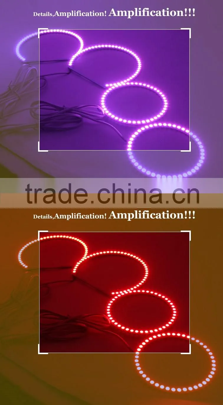 rgb changing color angel eyes headlights for ford f ocus 08