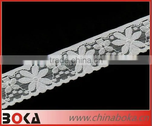Latest design high quality rhinestones bridal lace trim