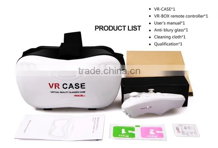 2016 High quality hot wholesale vr case 5th 3d virtual reality game glasses