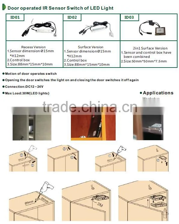 led ir motion sensor switch