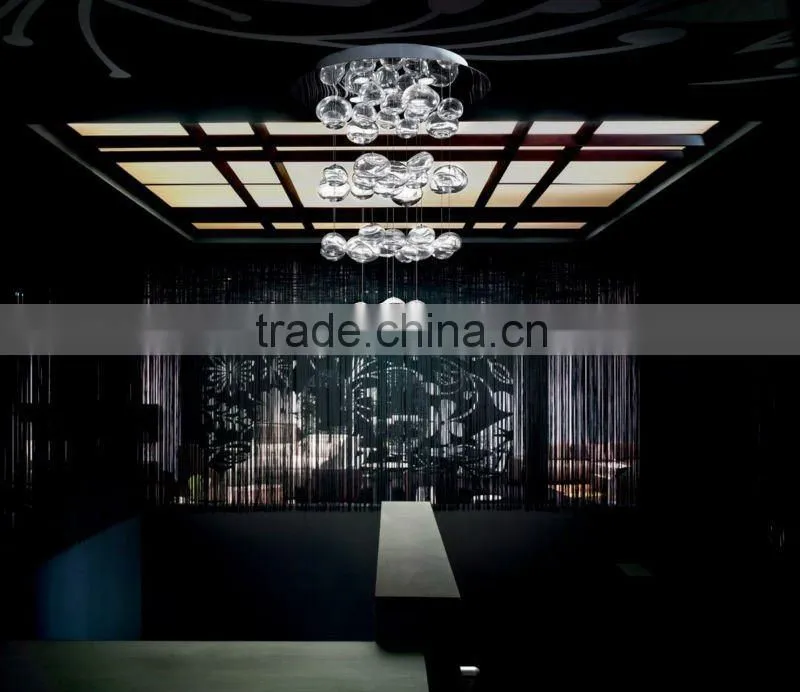 blown empty glass ceiling lamp