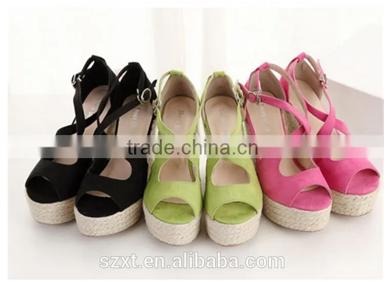 shoes factory china wedge shoes New design rubber wedge sandals