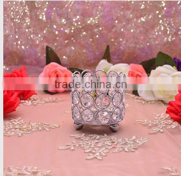gold and silver crystal ball wedding candle holder ,crystal candle holder for wedding table(CAN-024)