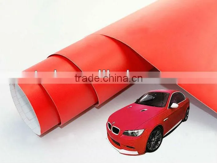 Matt vinyl sticker with air free bubbles 1.52*30m, matt purple wrap film