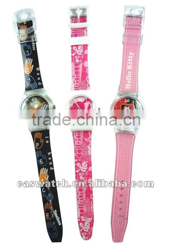 Multi stylish plastic adolescent girl watch & kids sport quartz analog watch