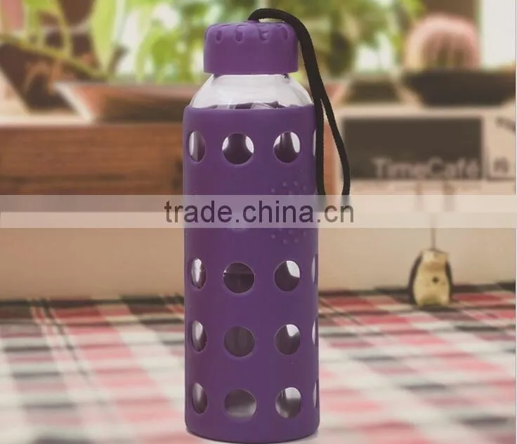 glass water bottle silicone sleeve silicone sleeve for bottle