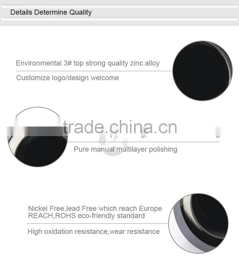 Newest Fashion Black Sleek Spring Snap Button