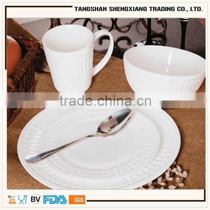 embossed new bone china America market new design tableware