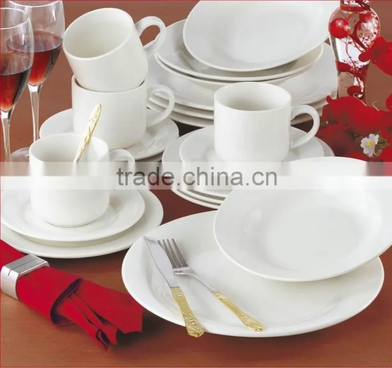 20pcs white porcelain dinner set