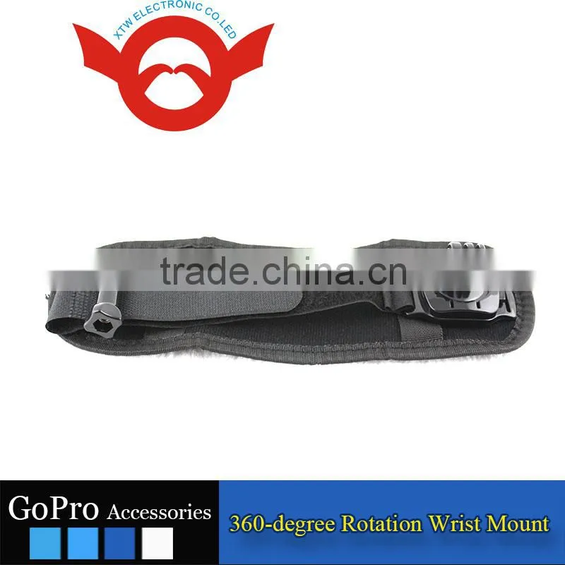360-degree rotation wrist mount for Gopro Hero 2/3/3+/4/4 Session