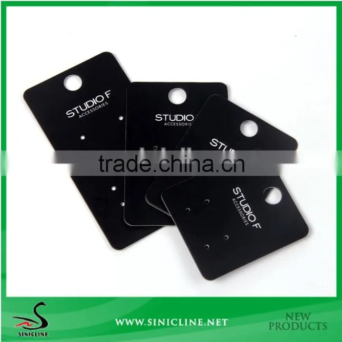 Sinicline custom black jewelry set card with holes