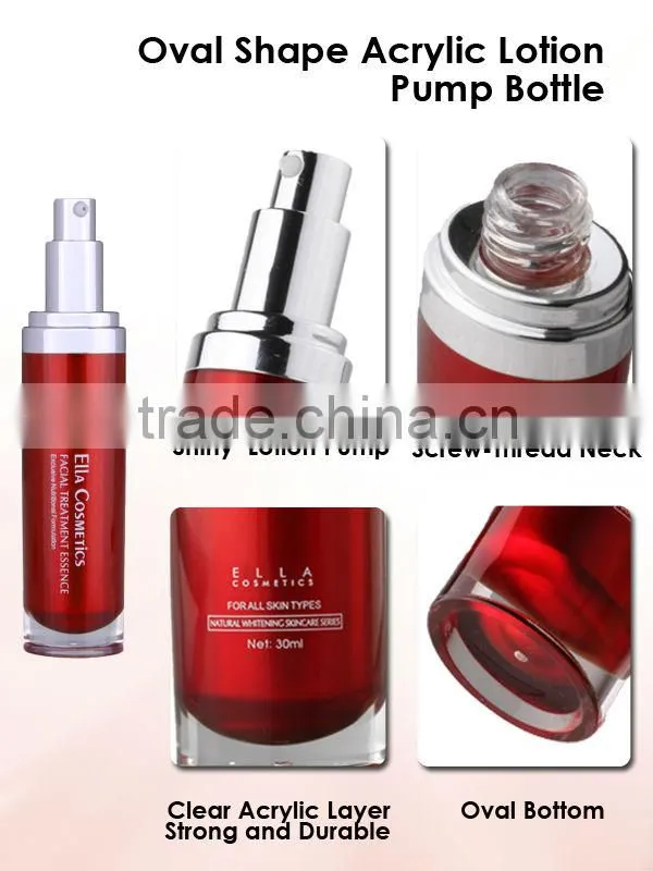 15ml 30ml oval facial acrylic bottle