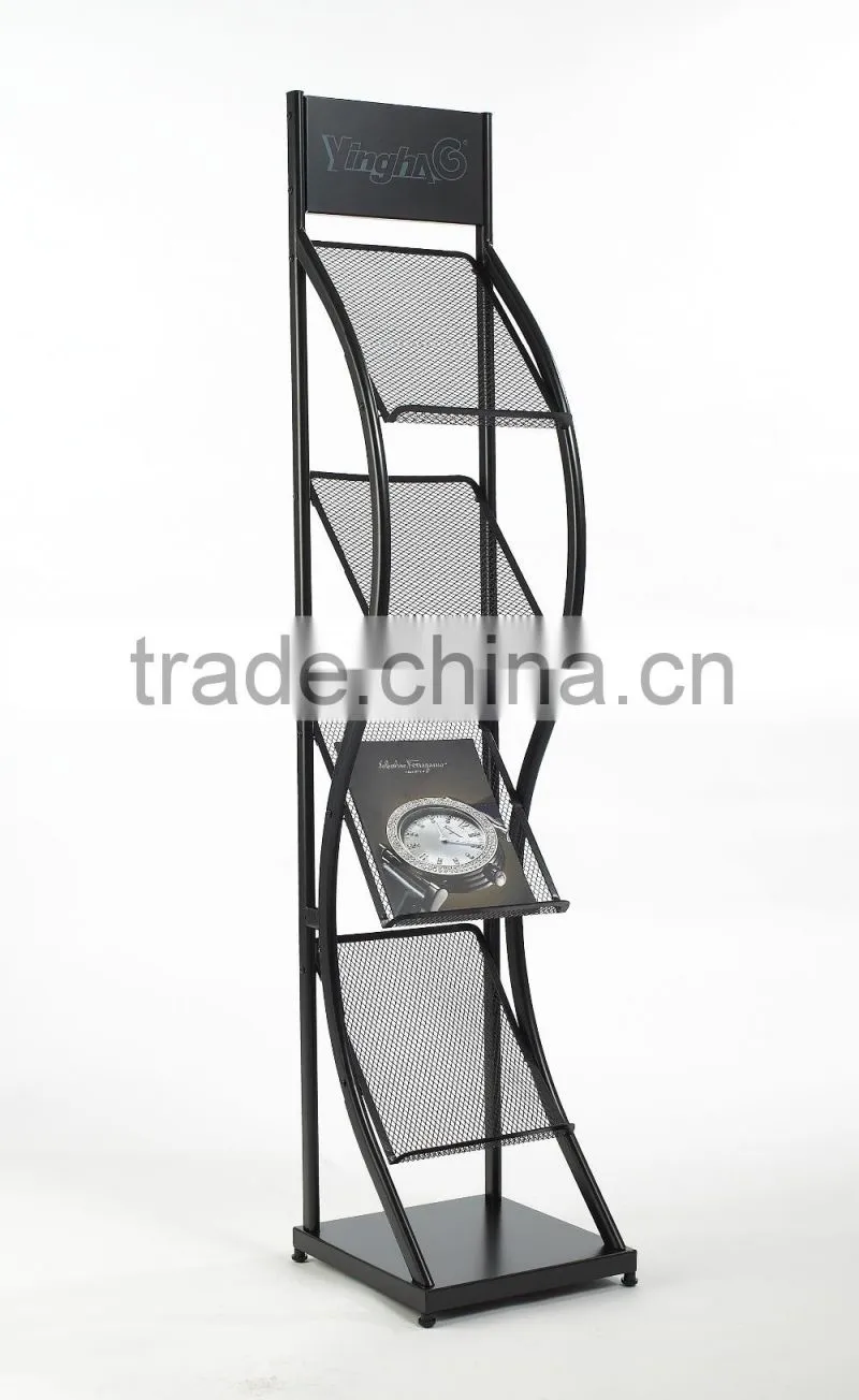 high quality a5 magazine display wire metal stand