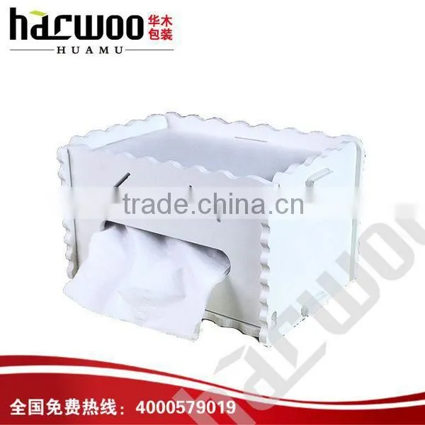 household canvas wooden square tissue box