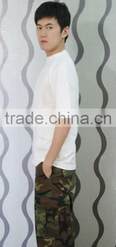 100% cotton men's white T-shirt