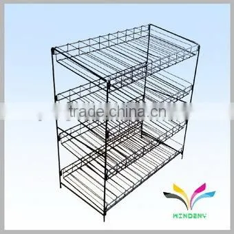 New design high quality floor 6 tiers retail metal fashion cosmetic display stand