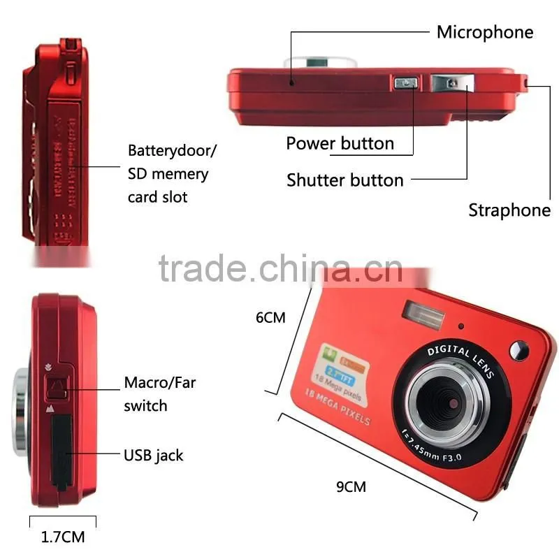 cameras winait digital camera 18Mp with 3Mp Sensor 8X Digital Zoom and Li-battery720P HD Video hd camera