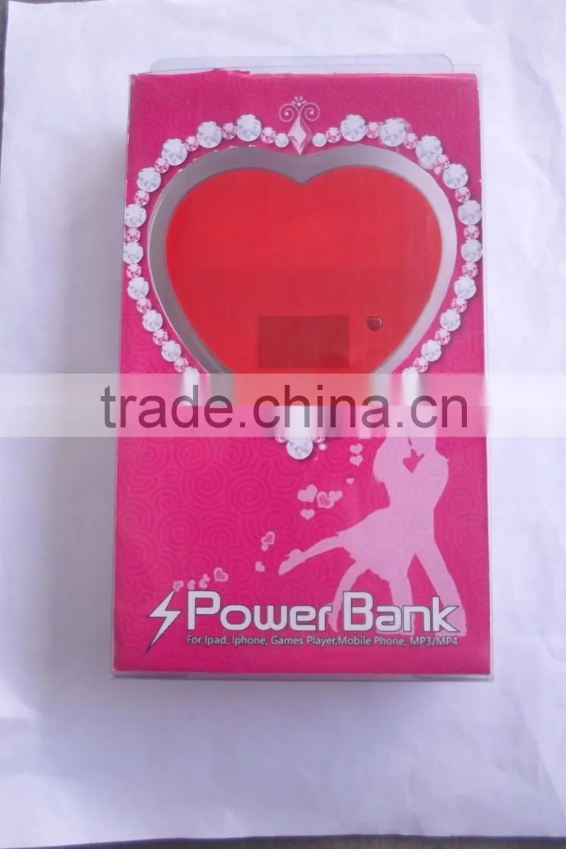 Romantic and lovely wedding charger plates handy power charger for mobile phone 4000mah 4400mah