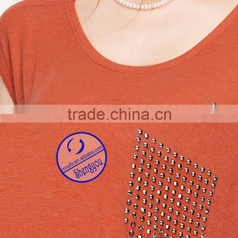 high quality women's modal o-neck tshirt wholesale china
