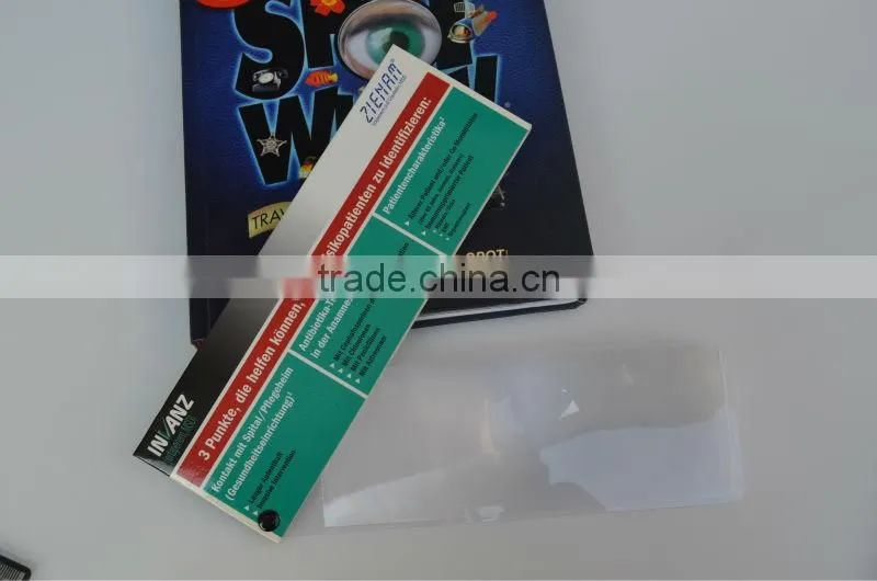Paper card magnifying sheet can easy imprint client special advertising with offset printing