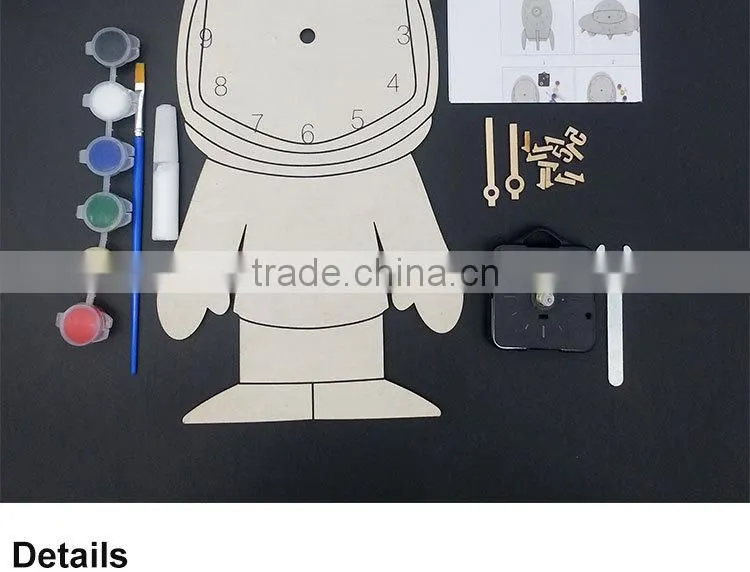 Kids Wooden DIY Clock Toys Educational