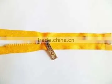5# plastic zipper resin zipper two way open end zipper with fancy locking double zipper slider coate zipper