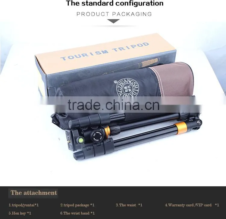 Q666 Telecopic camera tripod, Q570B clip leg hight stability aluminum tripod , SLR and video camera tripod factory direct
