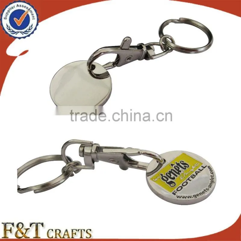 High quanlity promotional trolley/ coinscustom cheap metal for supermarket trolley coin/trolley coins wishbone fitting