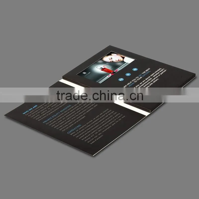 2015 factory outlet 5 inches video cards for business/invitation/promotion