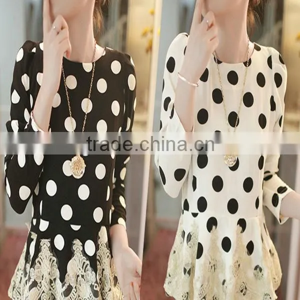 Fashinal dot printed chiffon fabric/polyester chiffon fabric