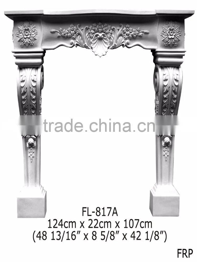 Polystyrene High Quality beautiful PU decorative window surrounds/marble fireplace surround