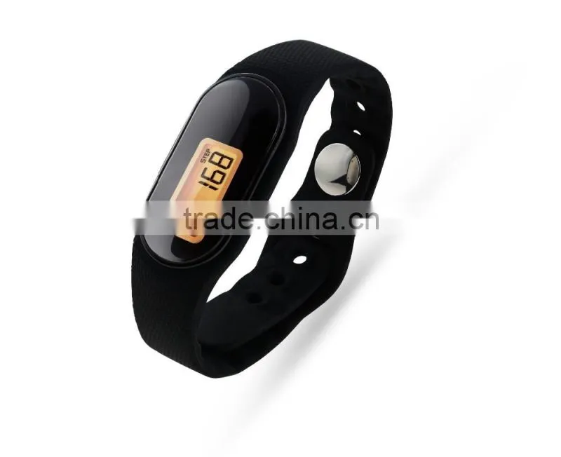3D sensor calories waterproof pedometer watch with one tap mode function