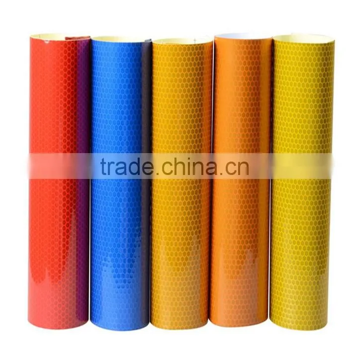 EN12899 adhesive reflective sheeting yellow color PVC for road sign