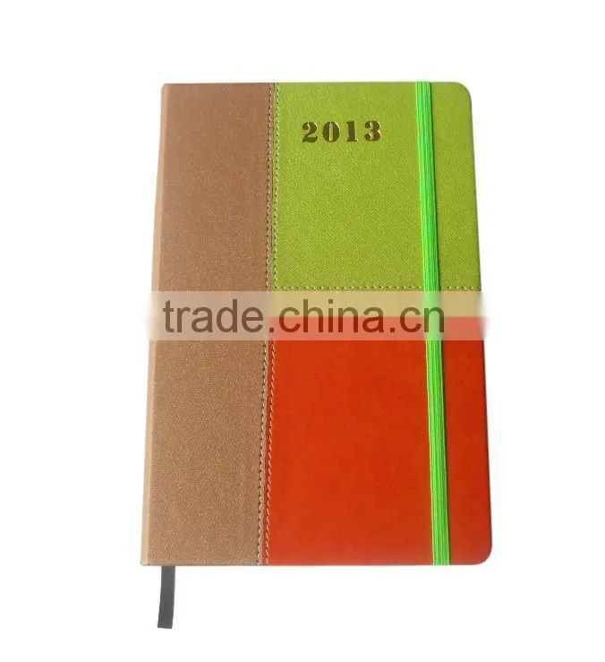 high quality Italy pu leather diary notebook latest Italy change color pu leather diary notebook