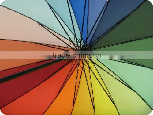 2013 hot selling 54" arc 16 panels 190T pongee multi-color 16k golf umbrellas