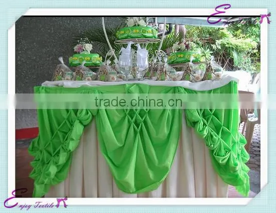 YHK#22 swag table skirt - polyester banquet wedding wholesale chair cover sash table cloth skirt linen