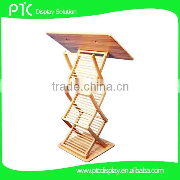 Wood brochure holder, bamboo material